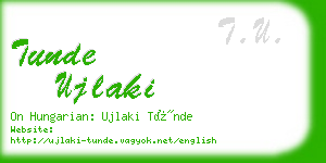 tunde ujlaki business card